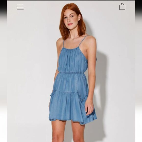 NWT Walter  Bsker Gloria Dress Medium Wash in XL - Picture 1 of 9